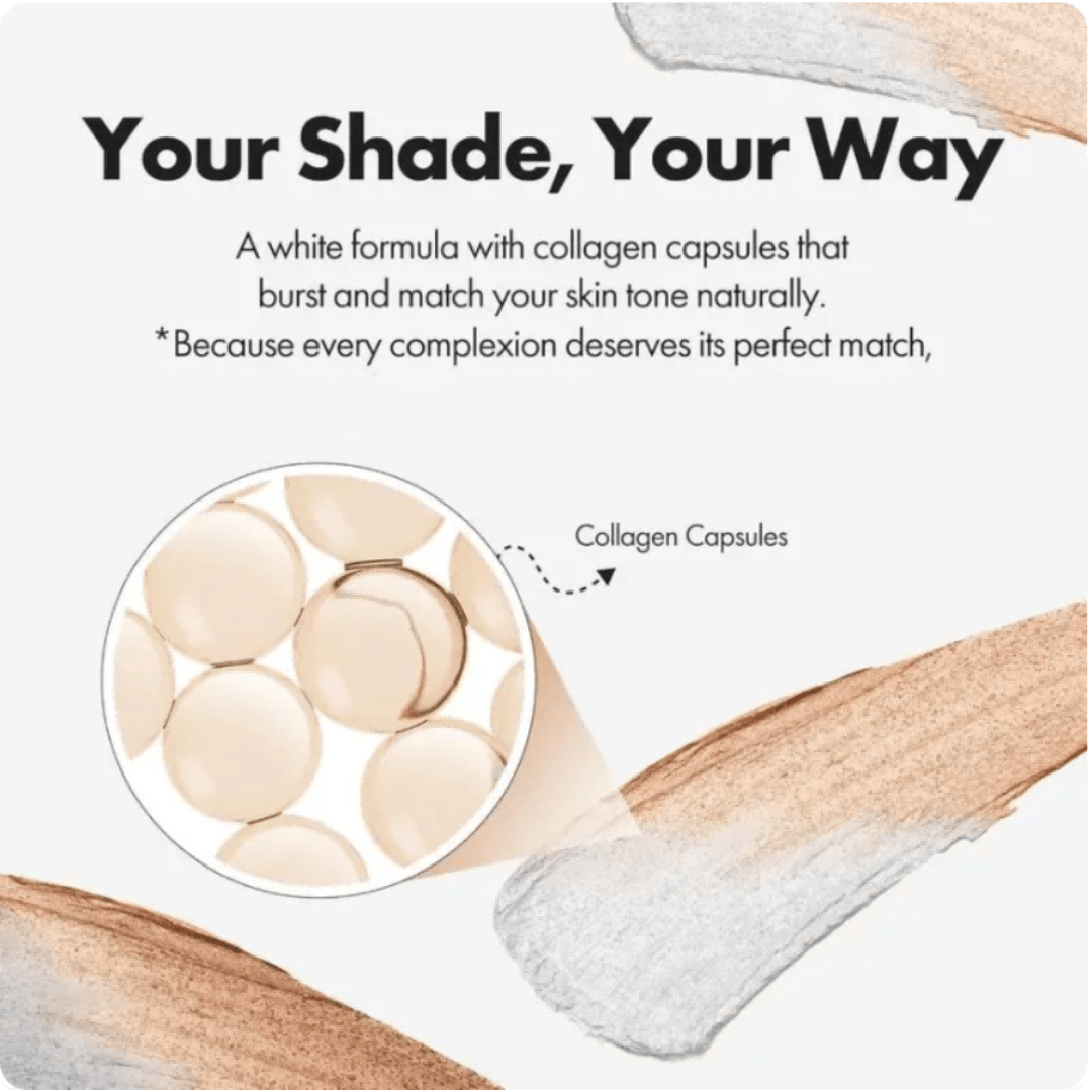 Color-Matching Collagen Foundation Stick with Built-In Brush – Perfect Shade, Flawless Skin
