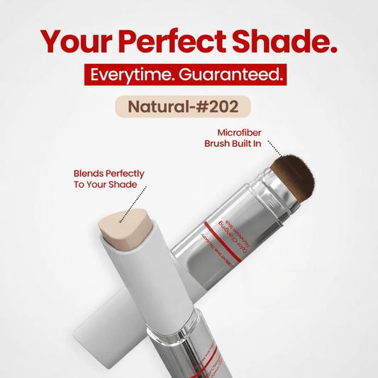Color-Matching Collagen Foundation Stick with Built-In Brush – Perfect Shade, Flawless Skin